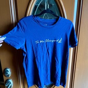 Vineyard Vines Women’s Blue "To the Vineyard" Short Sleeve Tee Size Large
